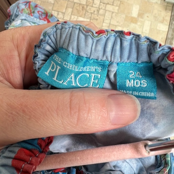 The Children’s Place 24M Patriotic Blue and Red Hibiscus Sun Dress - Picture 4 of 4